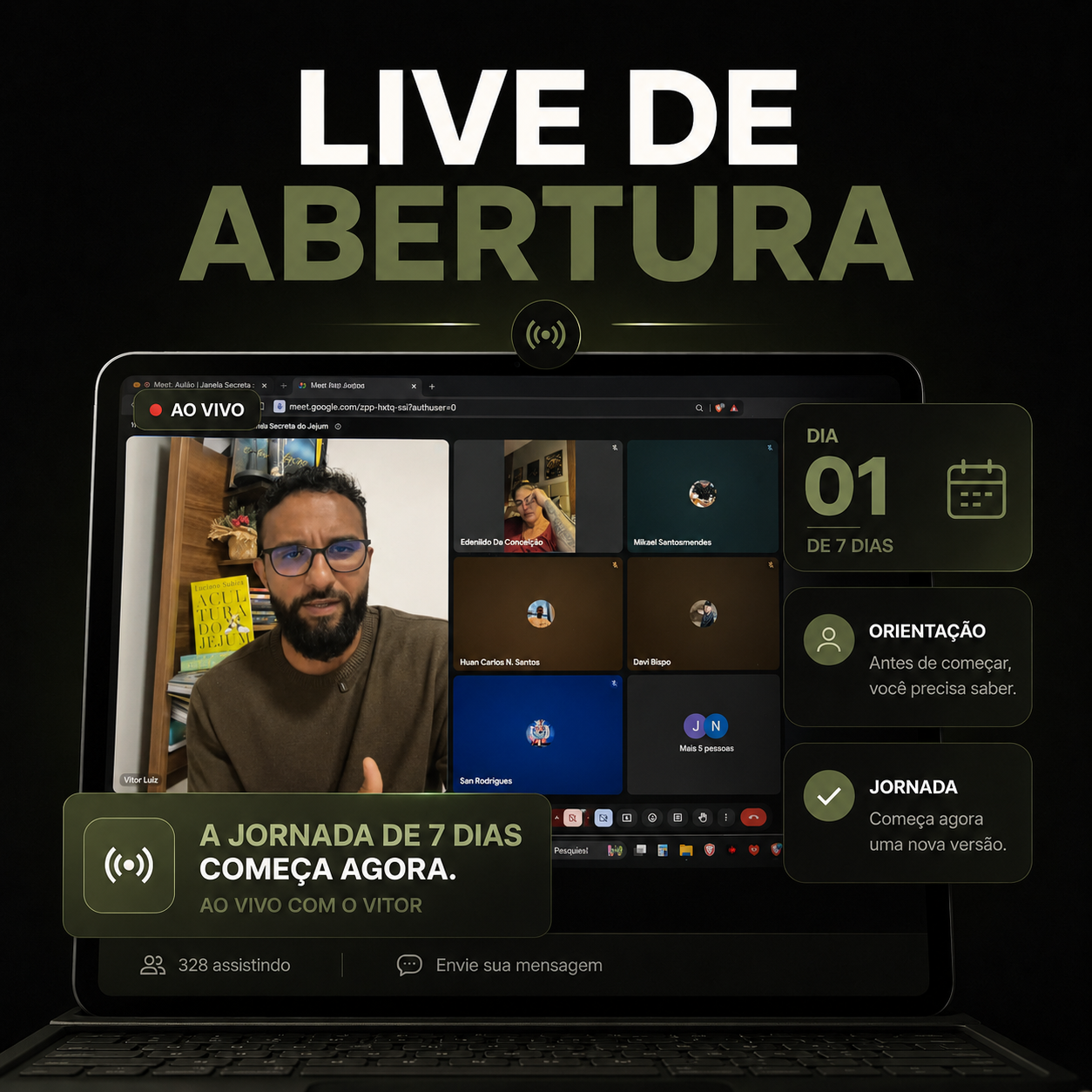 Live de abertura ao vivo com o Vitor