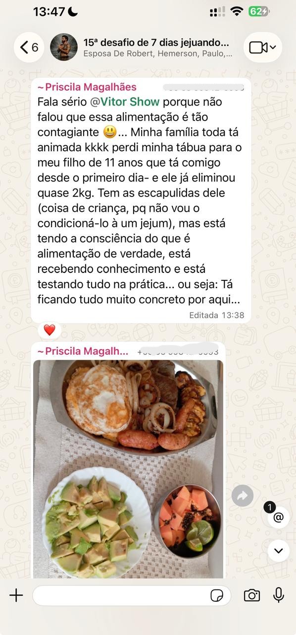 Print de depoimento real de participante 6