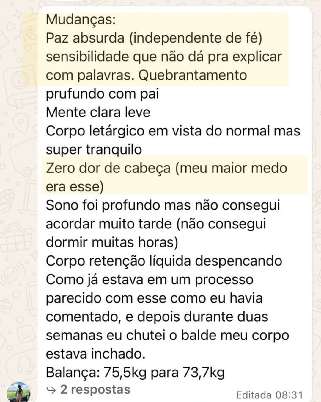Depoimento real de participante 2